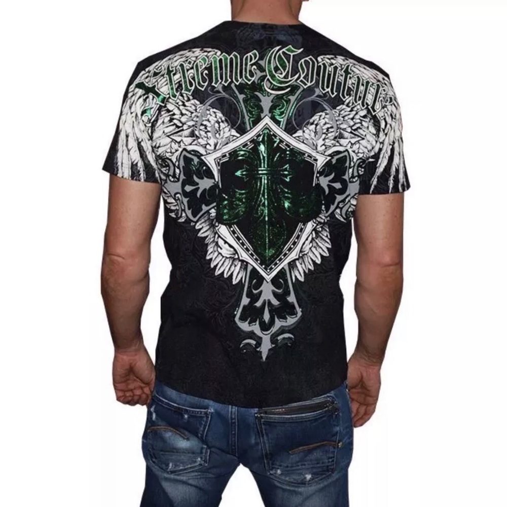 XTREME COUTURE by AFFLICTION Men T-Shirt LONG VIEW - Picture 6 of 9